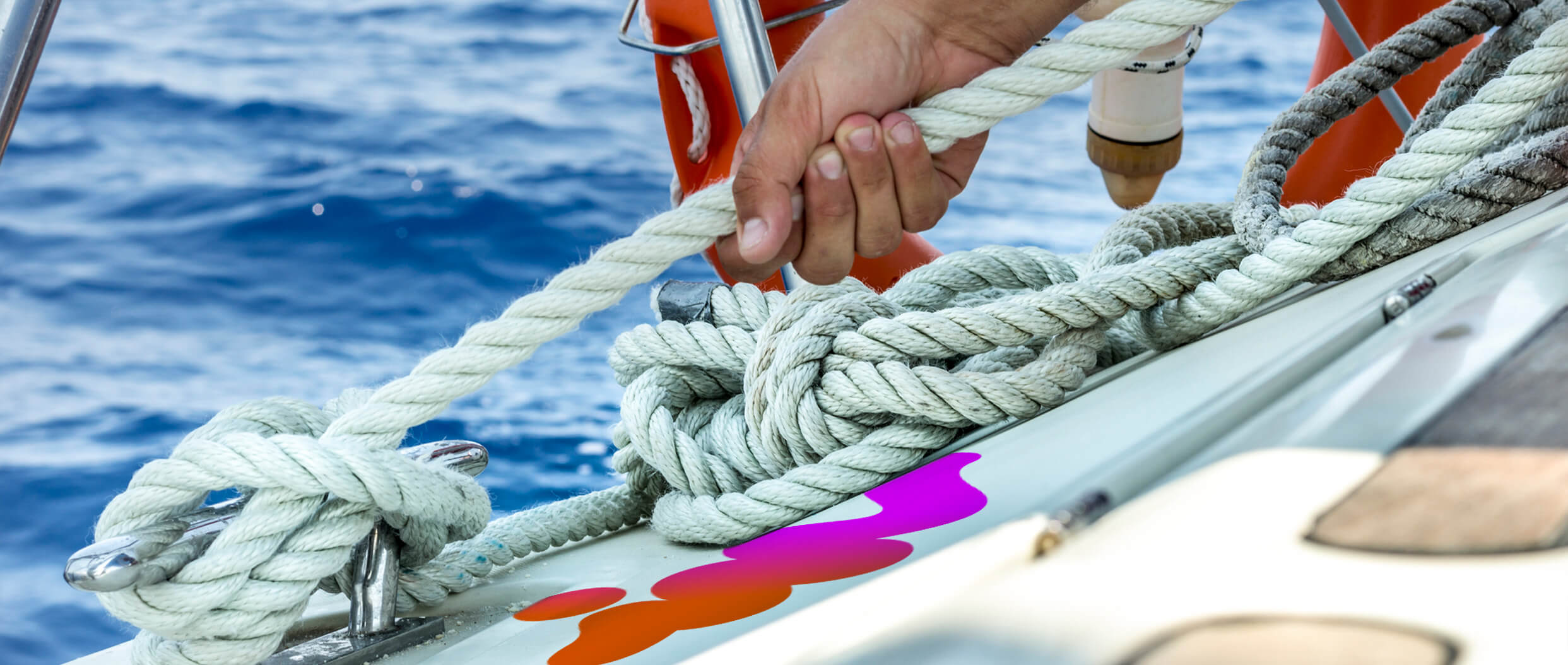 Sailboat, rope, knots